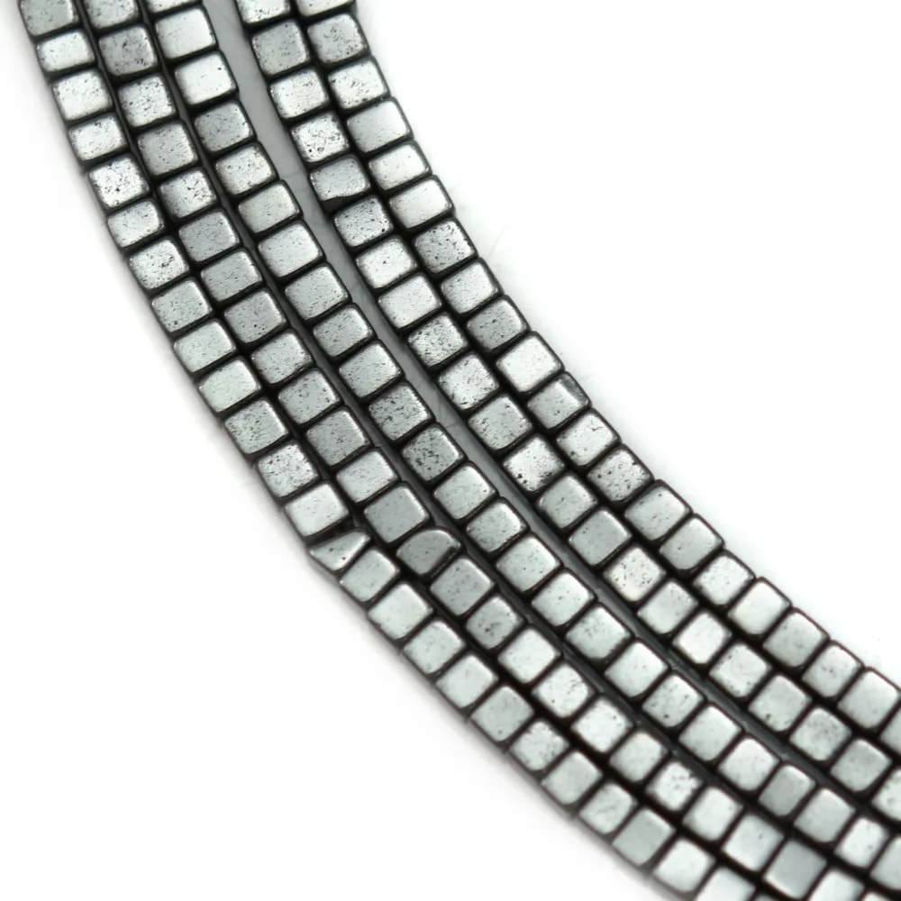 Hématite cube carré 1mm x 40cm
