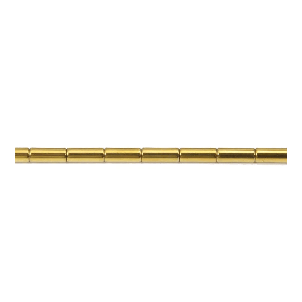 Hématite argenté tube 3x9mm x 6pcs