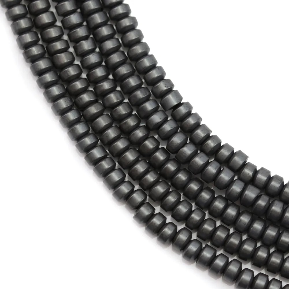 Hematite matte rondelle 2x3mm x 40cm