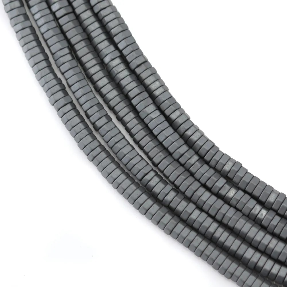 Hématite mate ecrou 3x1mm x 40cm