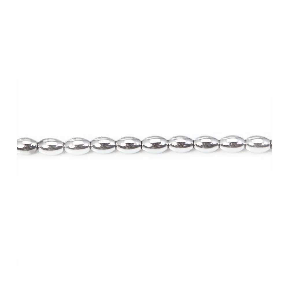 Hematite silver keg 3x5mm x 40cm