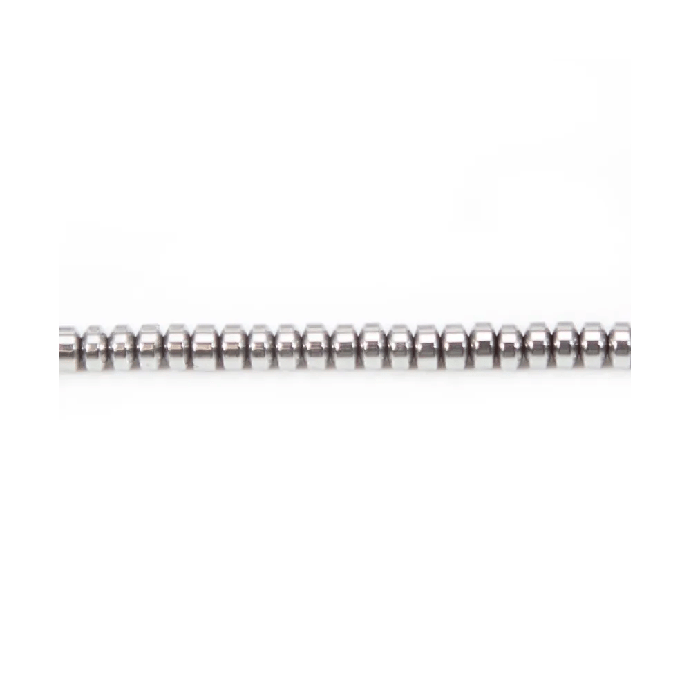 Hematite silver rondelle 2x3.5mm x 40cm 