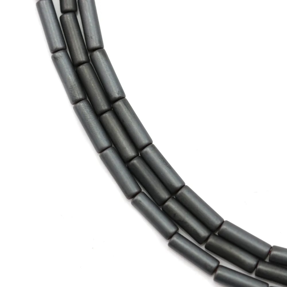 Hématite mate tube 2x4mm x 40cm