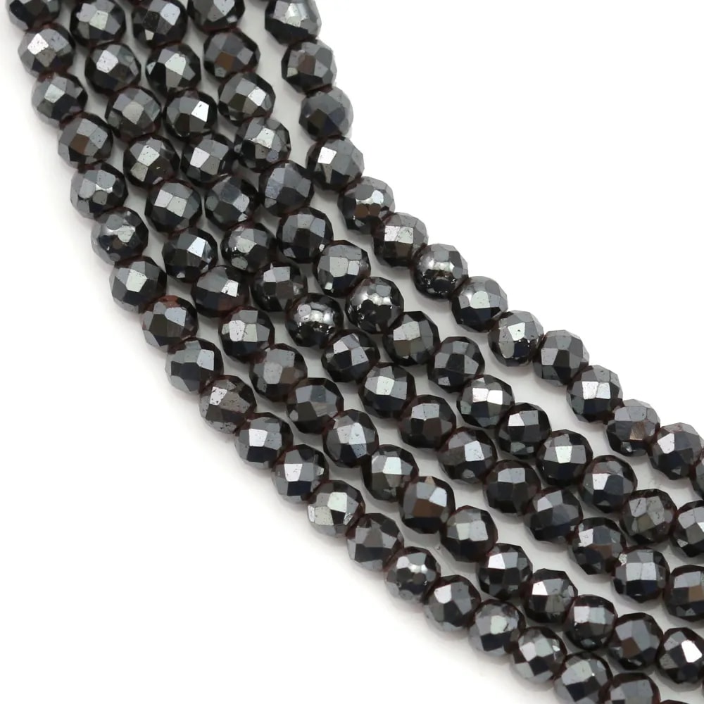 Hematite Faceted Round 2mm x 40 cm