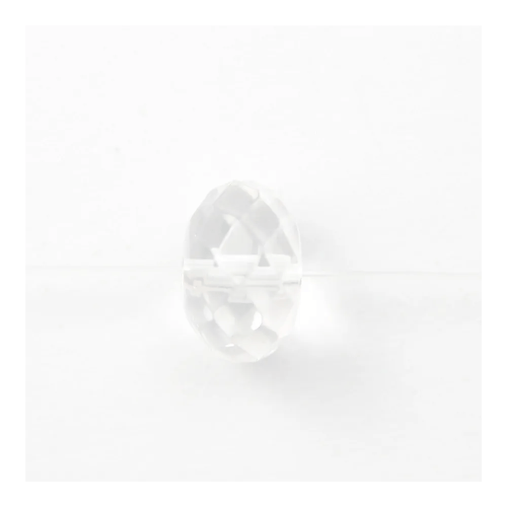 Rock crystal quartz faceted rondelle 4x7mm x 40cm