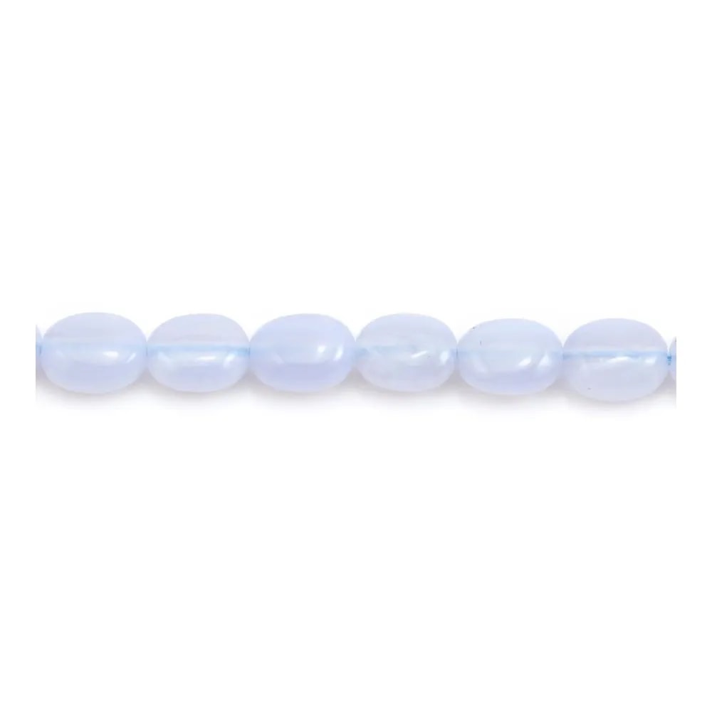 Calcédoine ovale 8x12mm x 2pcs