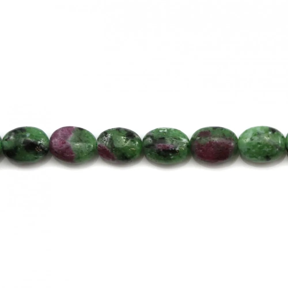 Ruby zoisite oval 6x8mm x 40cm