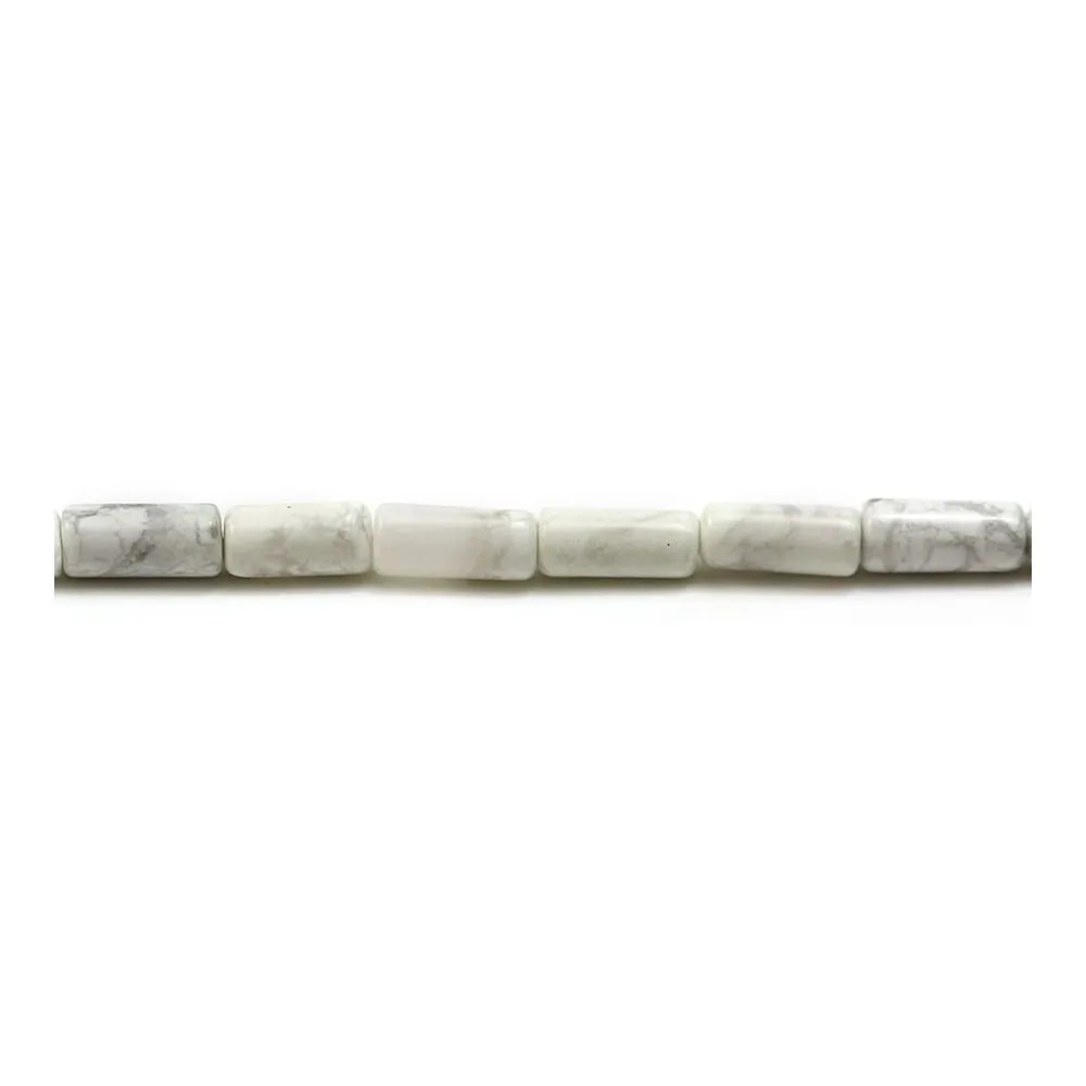 White mat howlit tube 4x6mm x 20pcs