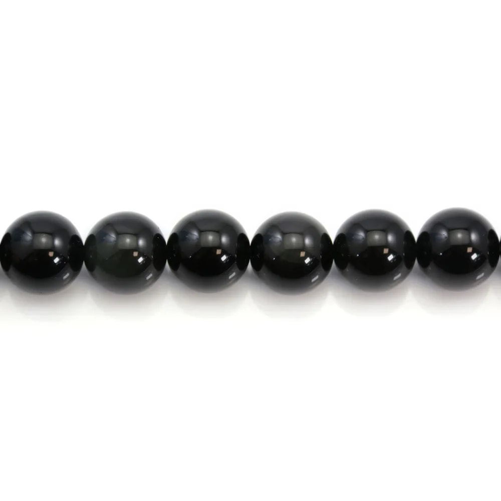 Obsidienne ronde 16mm x 40cm