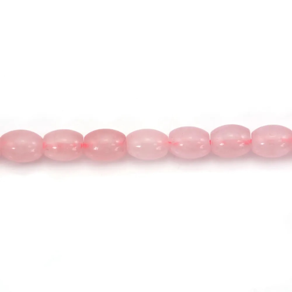 Quartz rose tonnelet 7x9mm x 4pcs