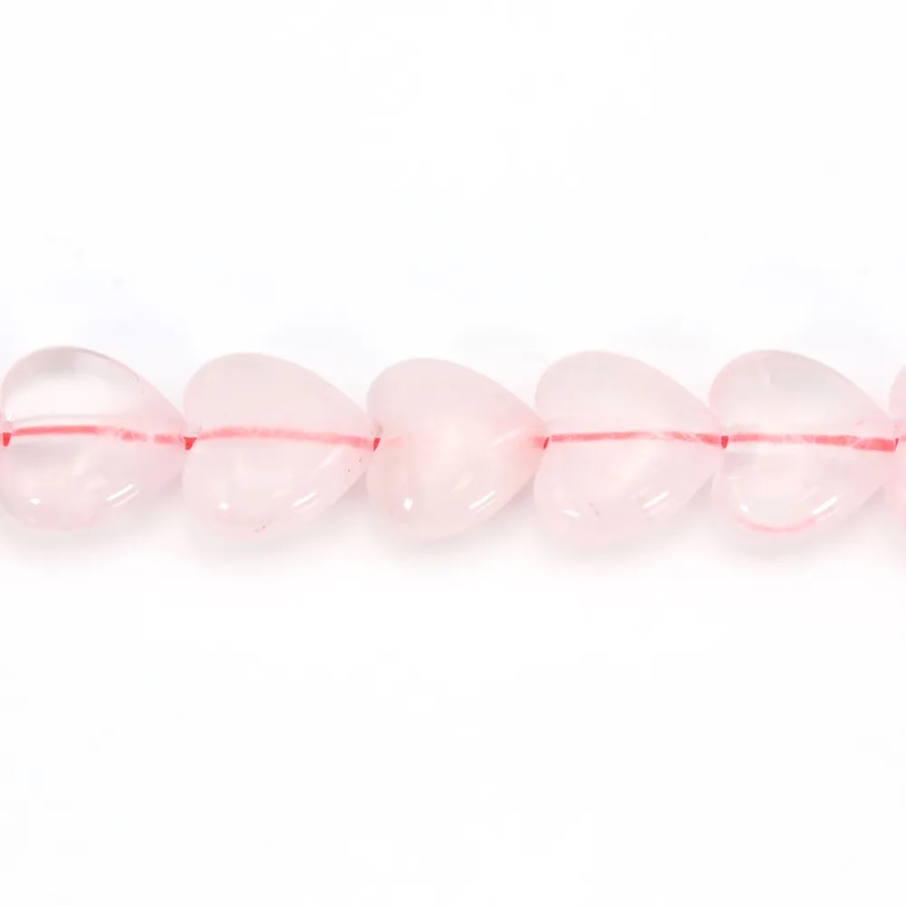 Quartz rose cœur 10mm x 4pcs