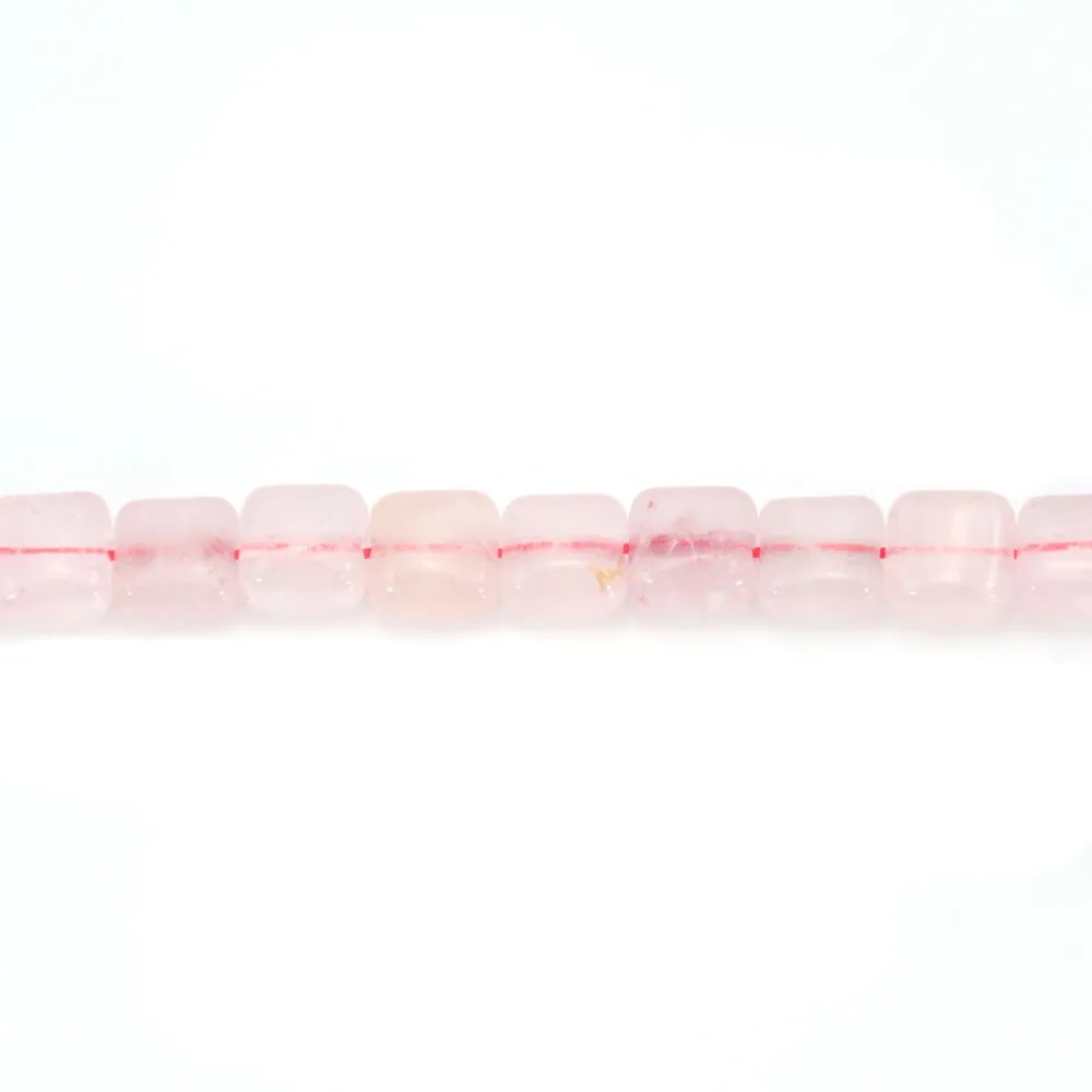 Rose quartz square 8mm x 4pcs
