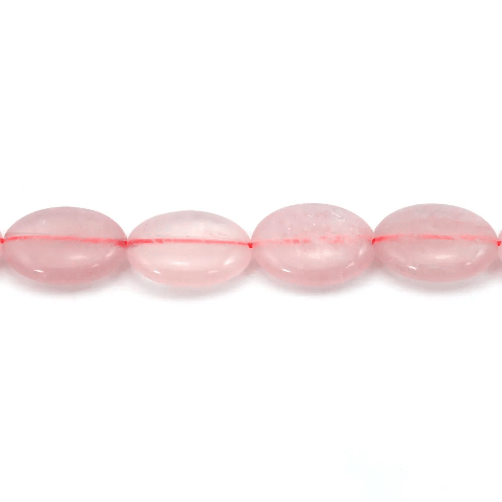 Quartz rose ovale 15x20mm x 2pcs