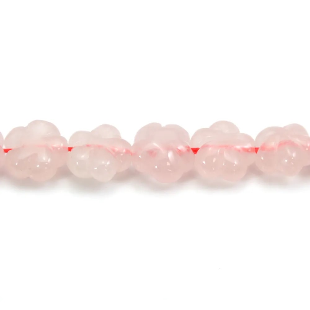 Fiore di quarzo rosa 12 mm x 2 pezzi