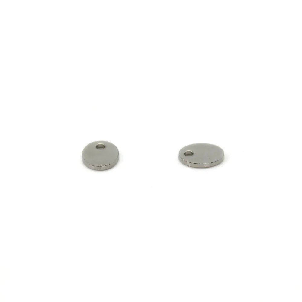 Sequin ovale 7x8.5mm en Acier Inox x 10pcs
