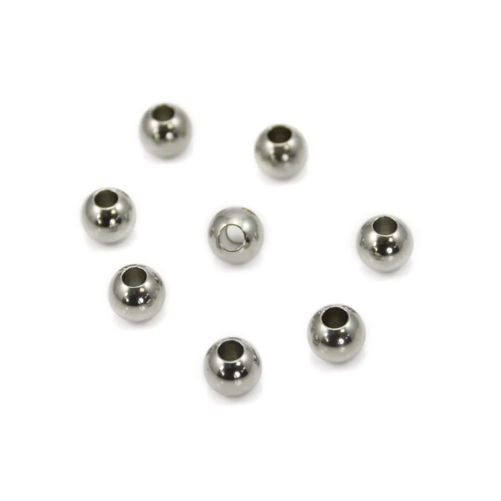 Perle Boule 10mm en Acier Inox x 2pcs
