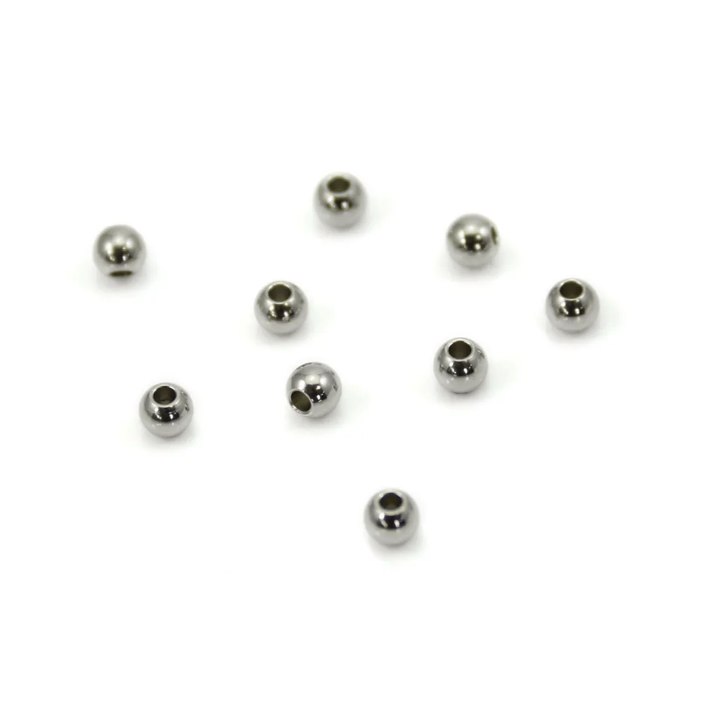 Perle boule 4mm en Acier Inox x 10pcs