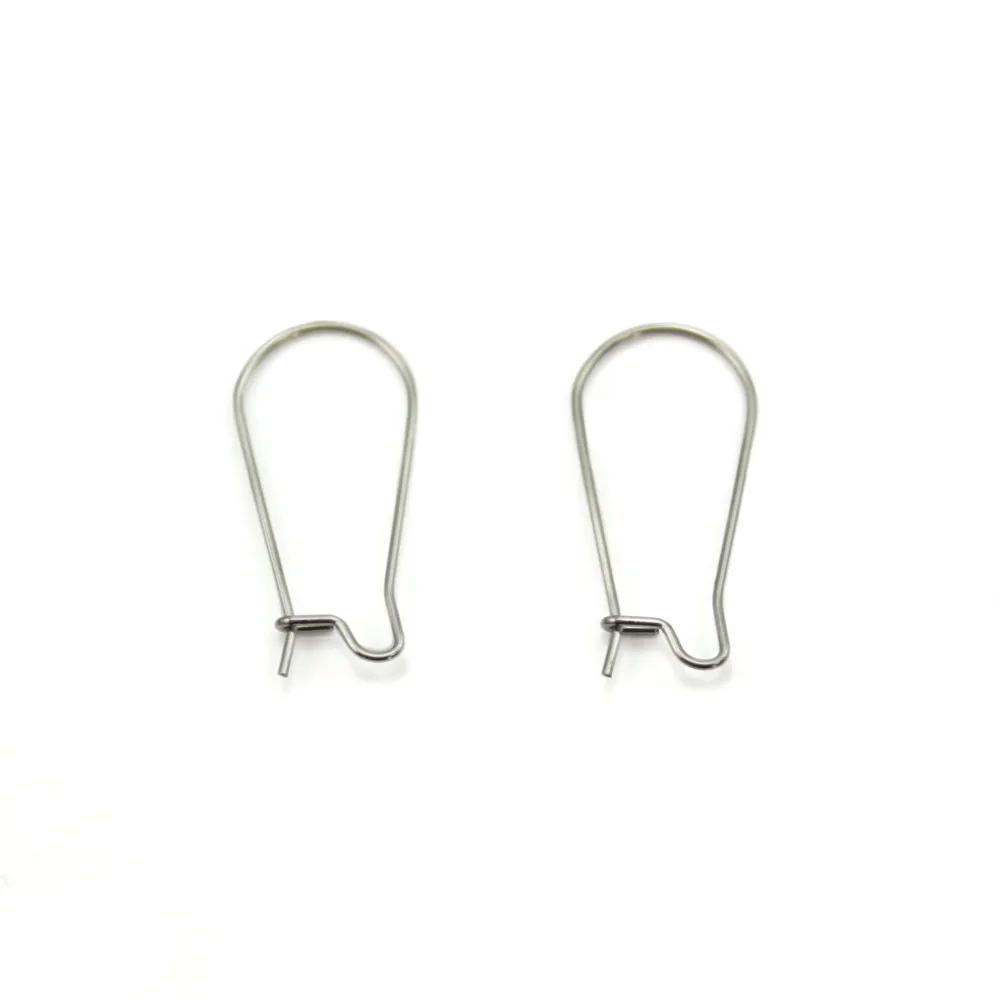 Dormeuse boucles d'oreilles 12x25mm en Acier Inox x 10pcs