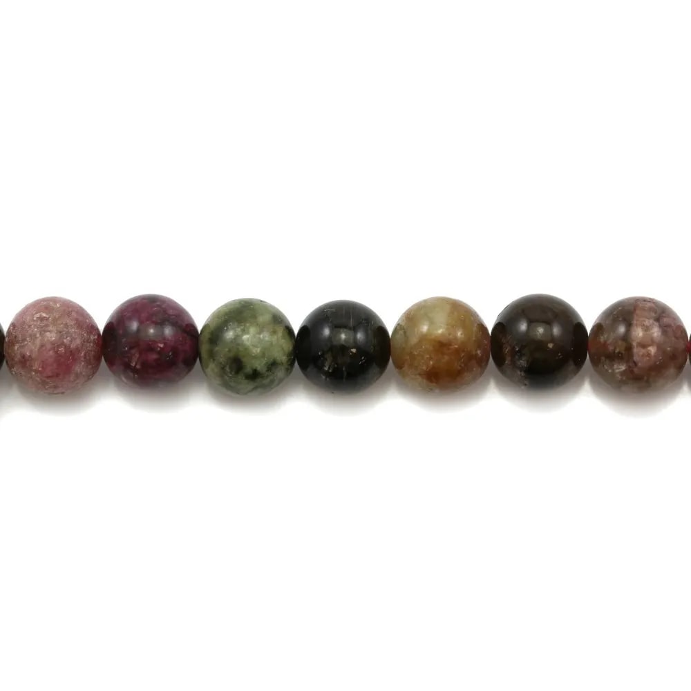 Tourmaline ronde sur fil 8mm x 40cm