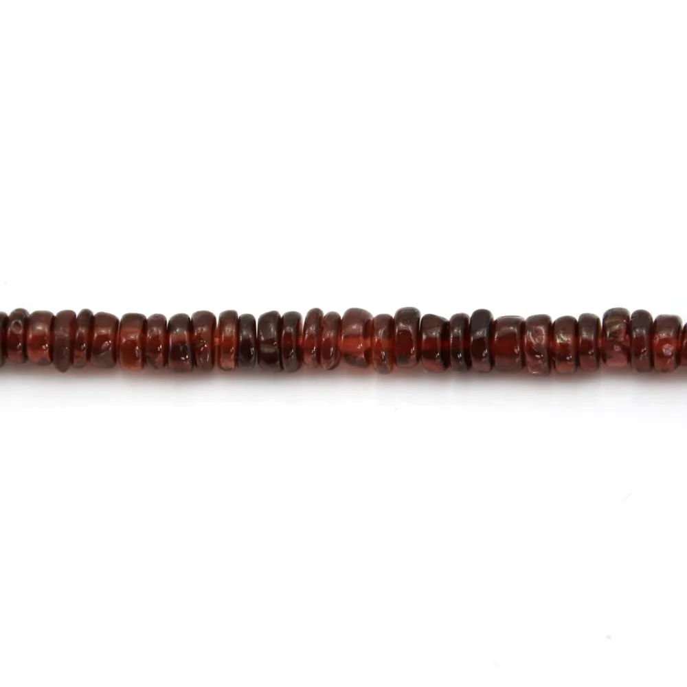 Garnet roundel heishi 4-5mm x 41cm