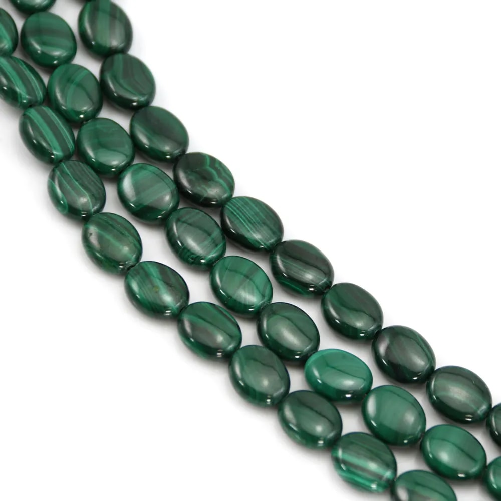 Malachite Ovale 8x10mm x 39cm