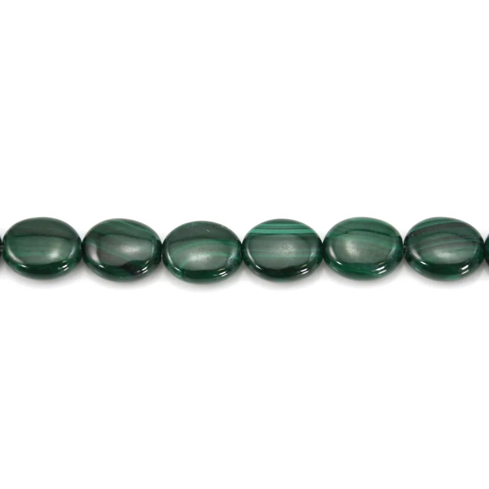 Malachite Ovale 8x10mm x 39cm