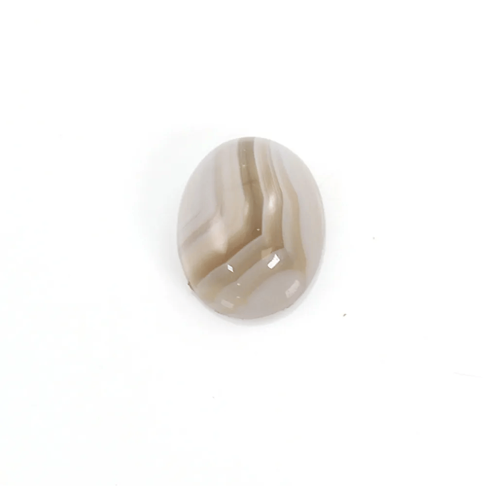 Cabochon agate du boswana, de forme ovale, 7x9mm x 4pcs