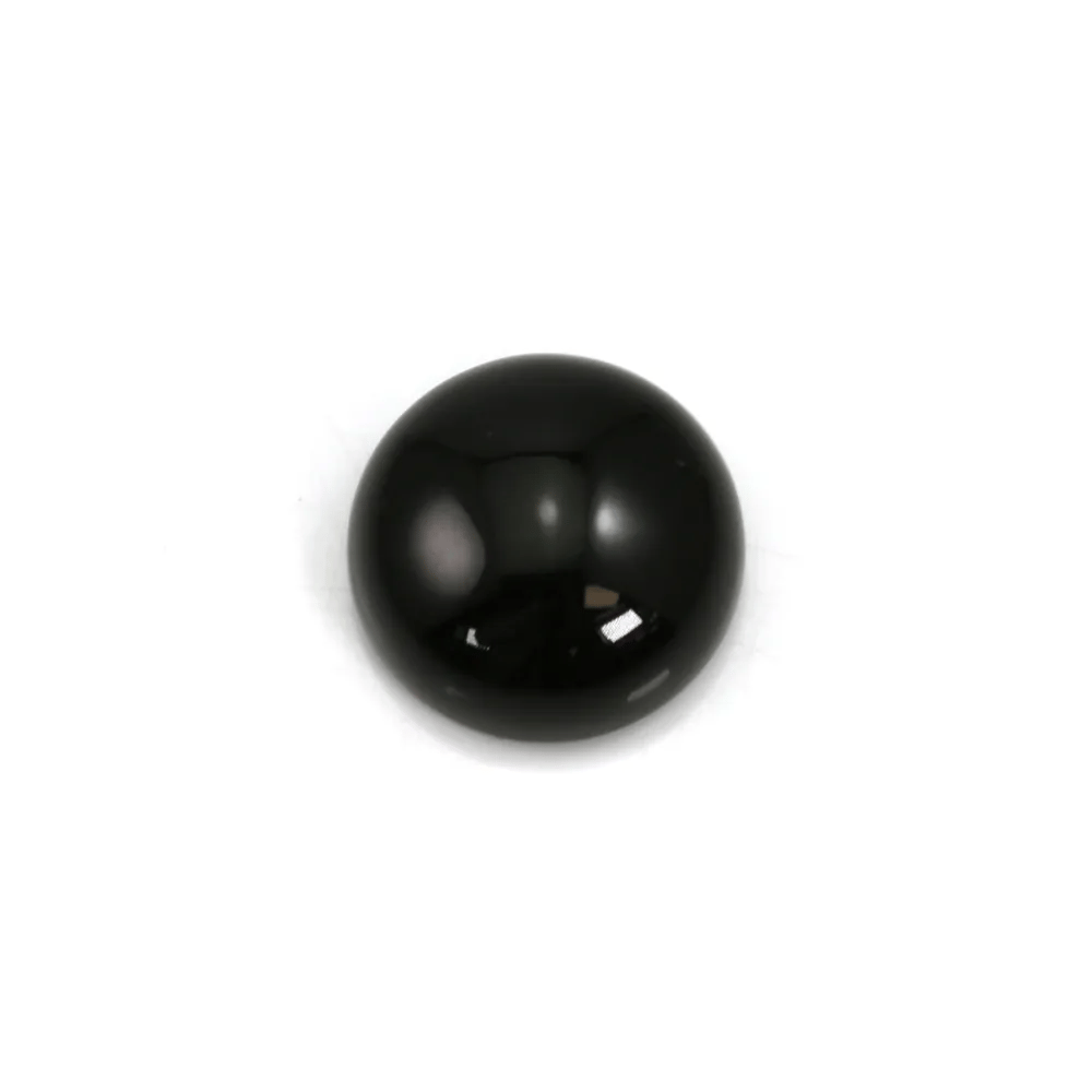 Cabochon agate noir,de forme rond 12mm x 2pcs