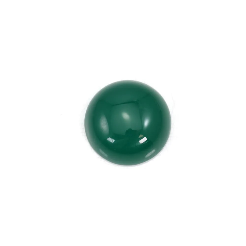 Cabochon agate vert ronde 12mm x 2pcs
