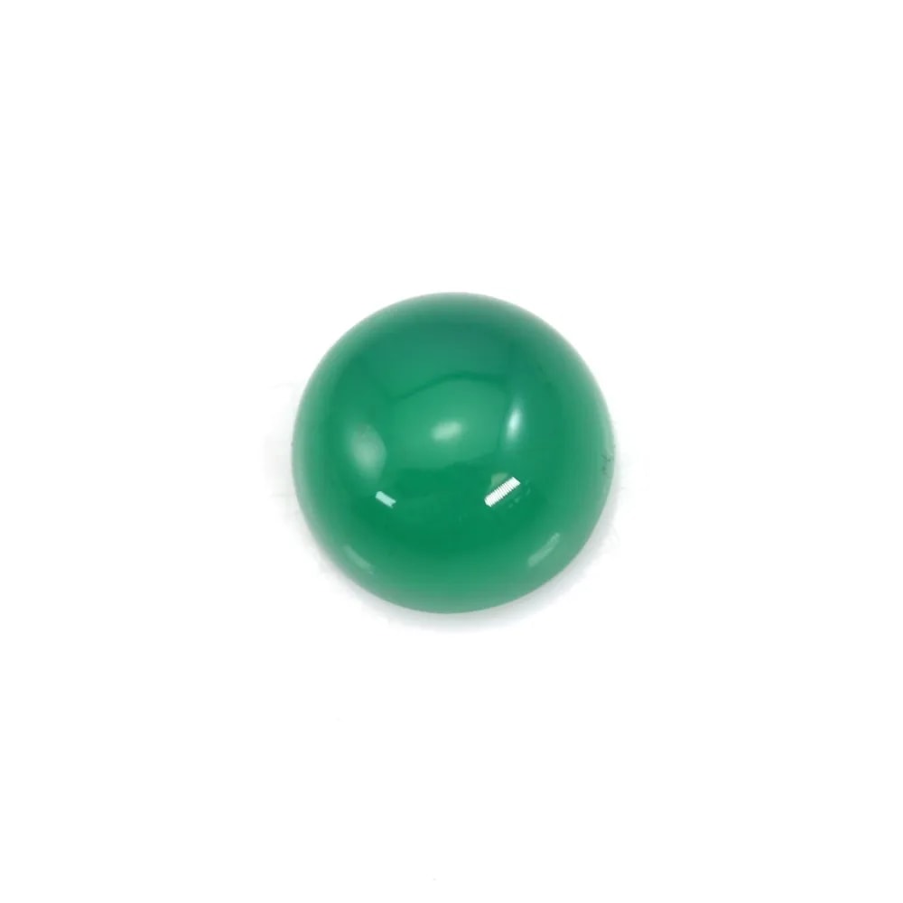 Cabochon agate vert ronde 8mm x 4pcs