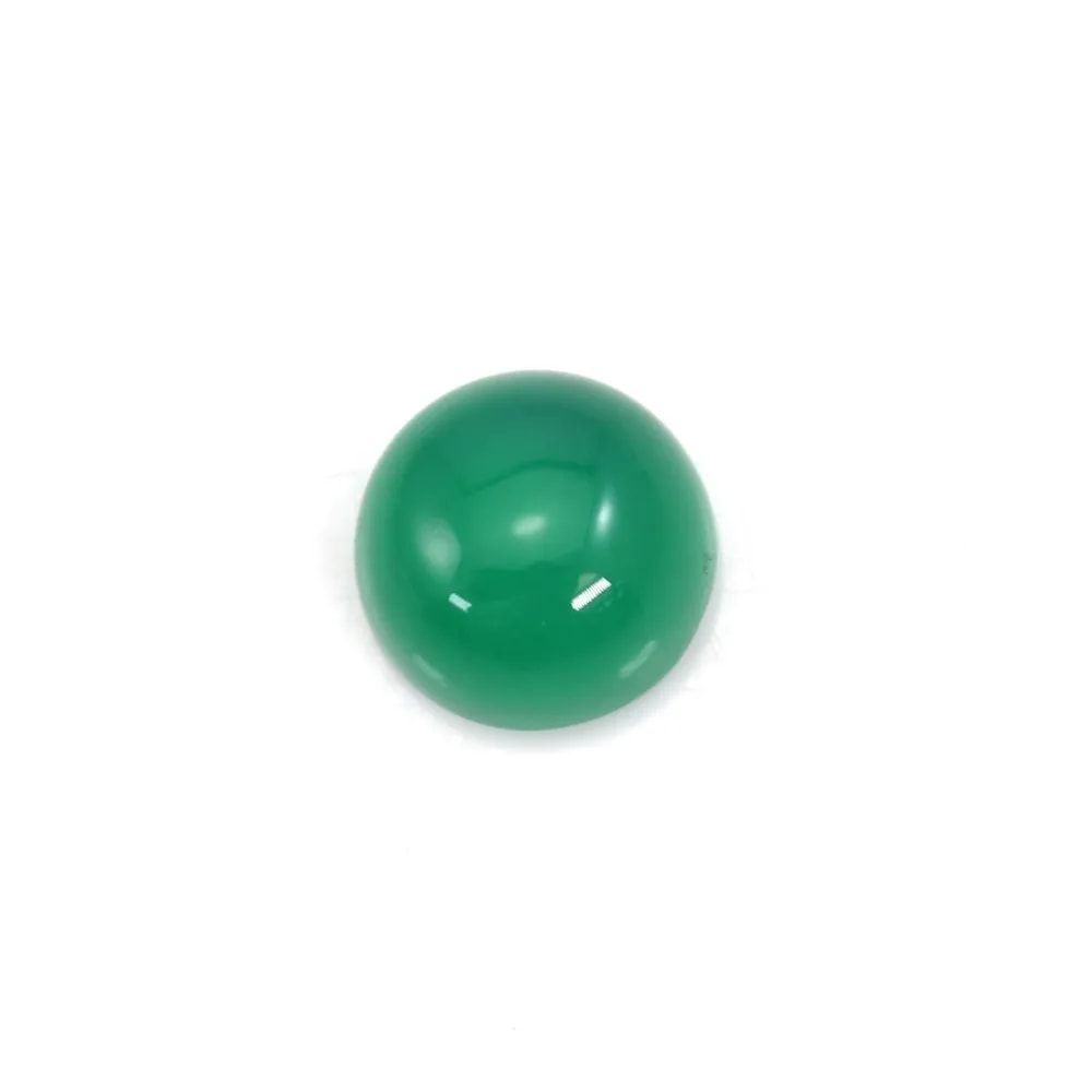 Cabochon agate vert ronde 6mm x 4pcs