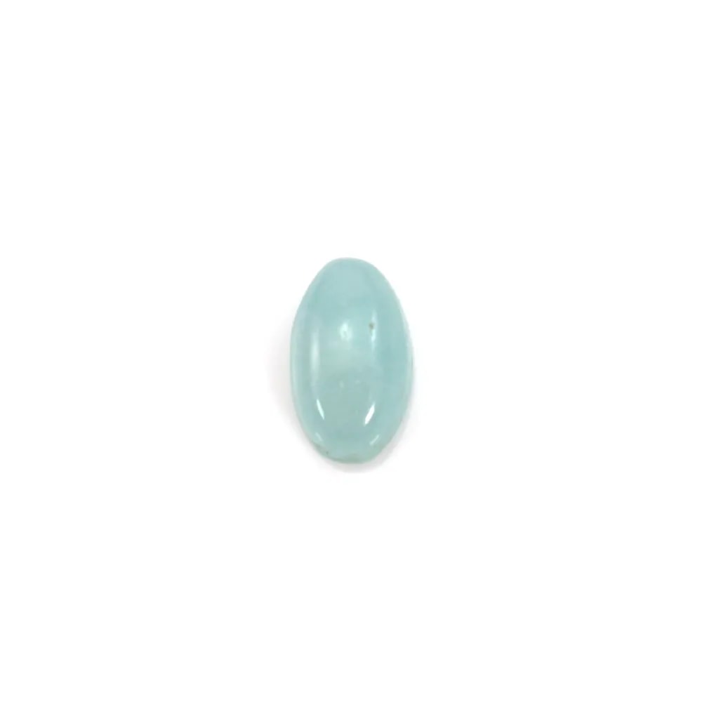 Blue cabochon of amazonite, in oval shape, 6 * 8mm x 4 pcs