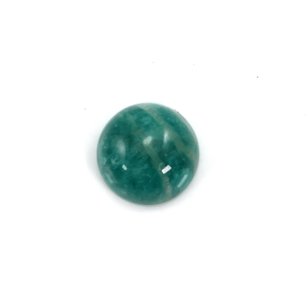 Cabochon Amazonite du Pérou qualité B, de forme ronde, 10mm x 1pc