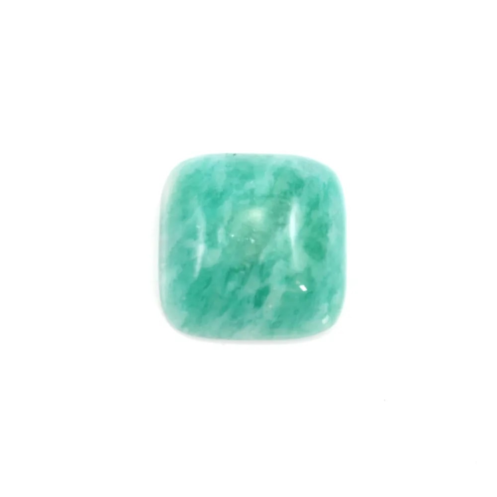 Cabochon amazonite du pérou, de forme carré, 10mm x 1pc