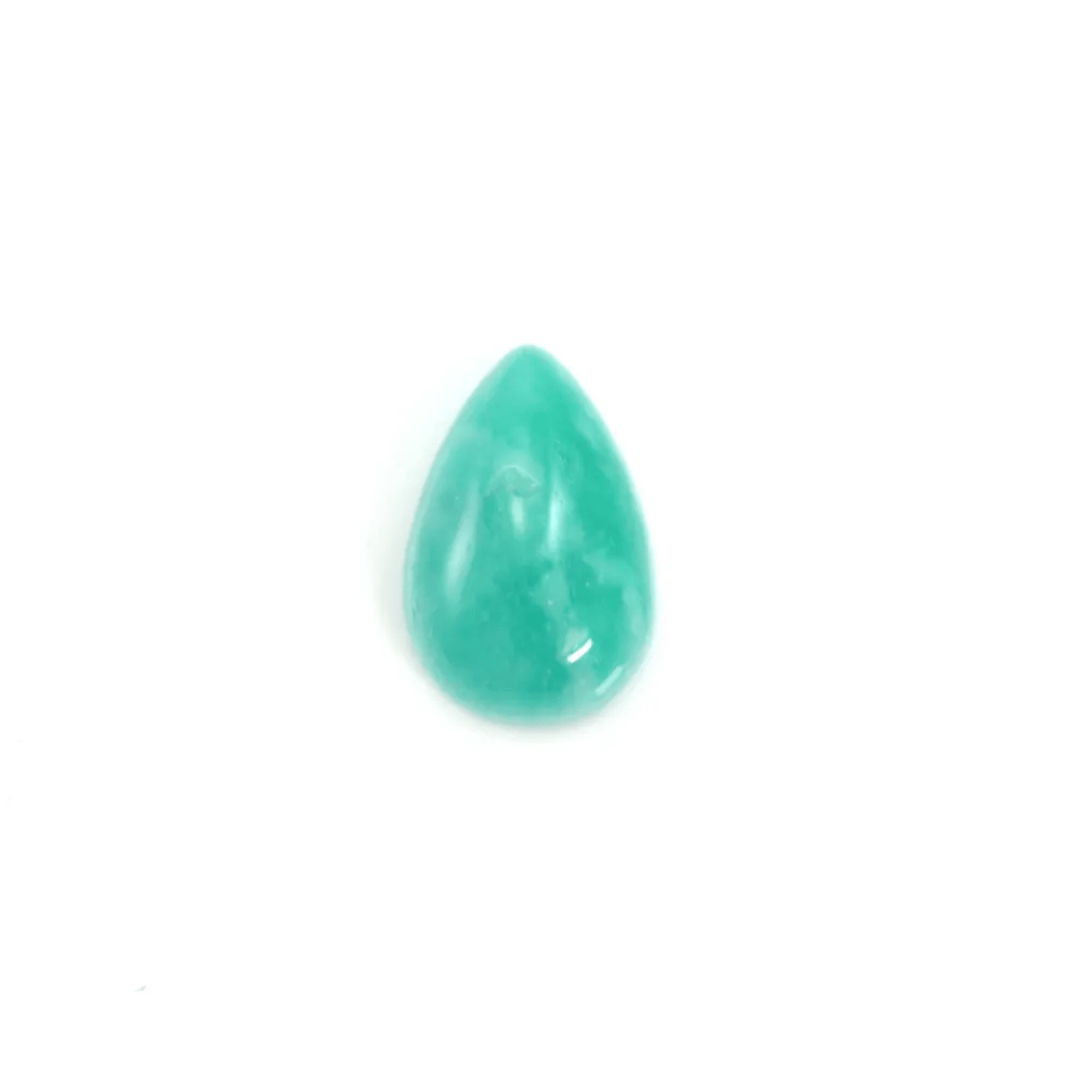 Cabochon amazonite du pérou, de forme goutte, 6x9mm x 1pc