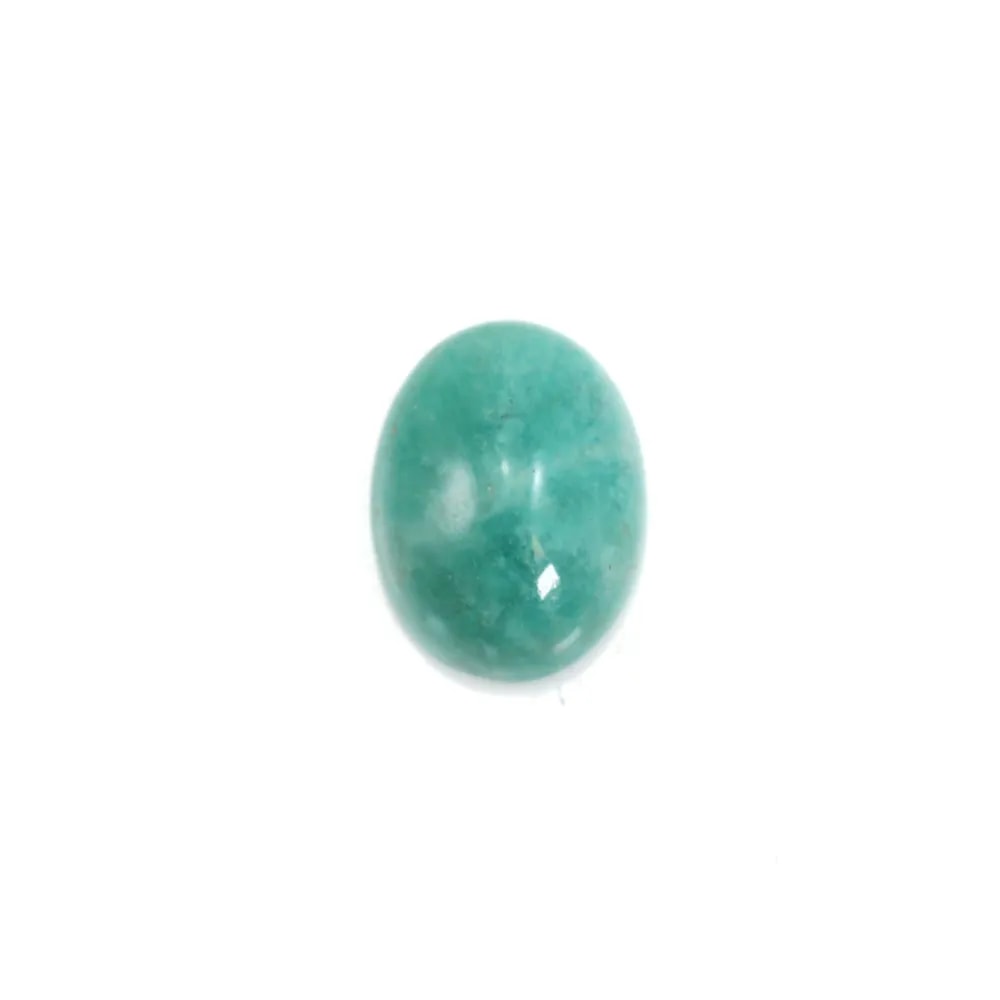 Cabochon amazonite du pérou, de forme ovale, 7x9mm x 1pc