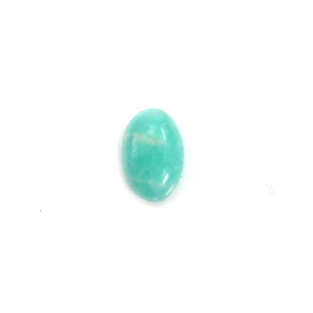 Blue cabochon of amazonite, in round shape, 8mm x 4 pcs