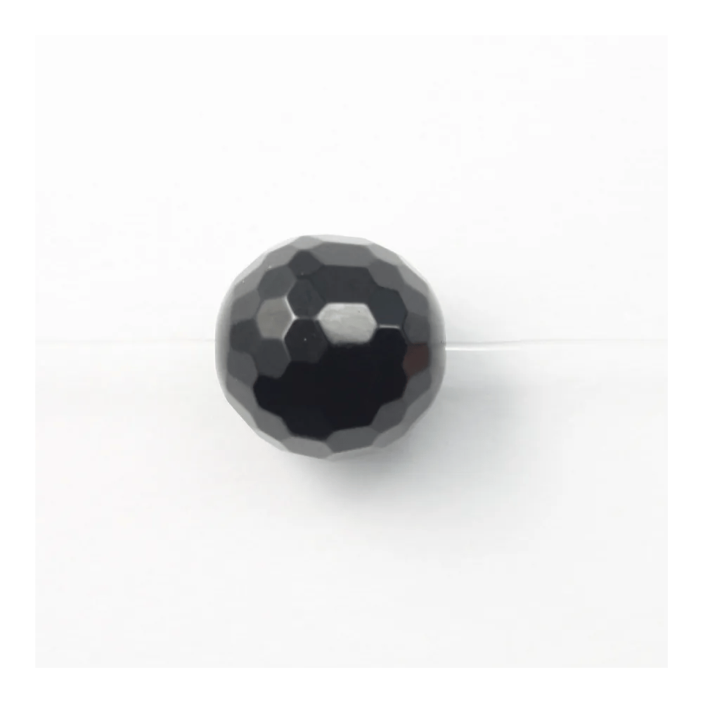 Agate Noire Ronde Facette 3mm x 20 perles