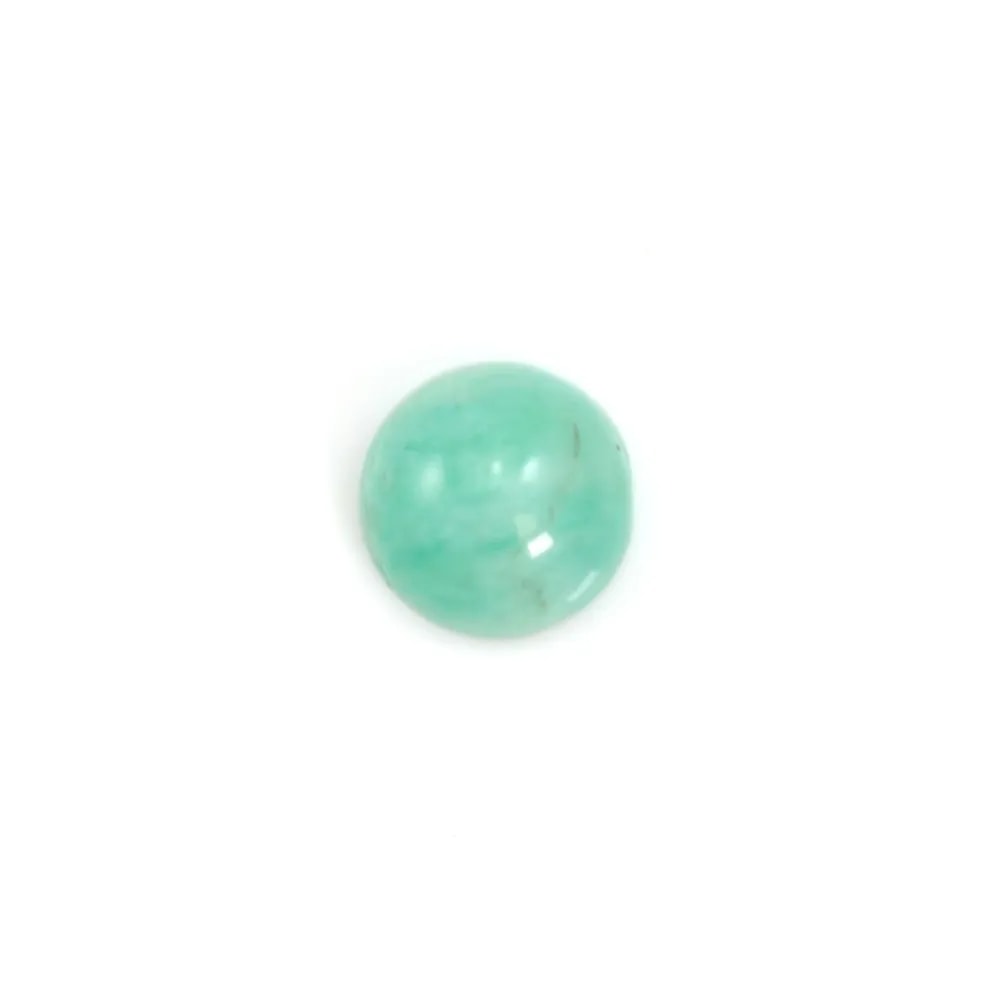 Cabochon amazonite du pérou, de forme ronde, 2mm x 2pcs