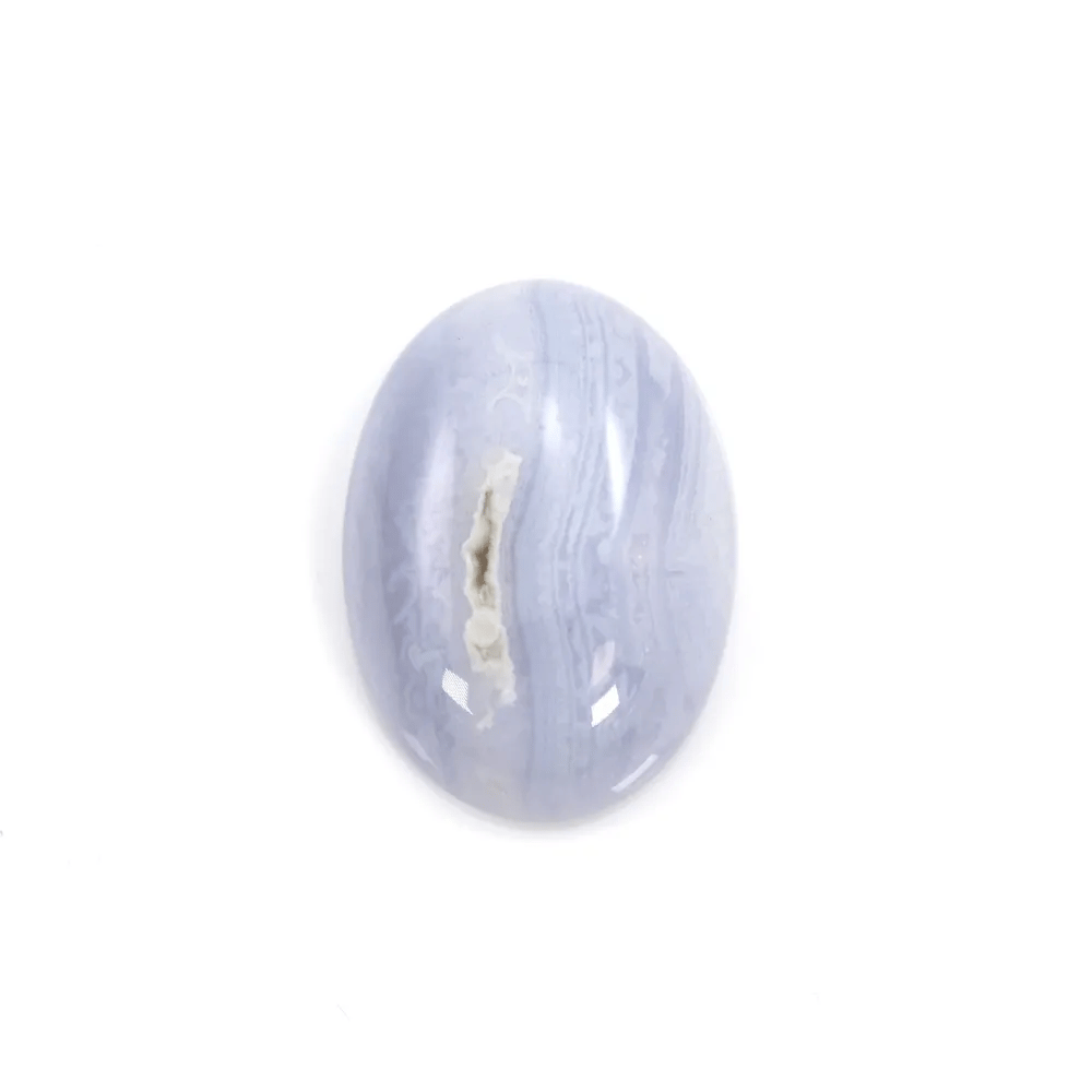 Cabochon de calcédoine bleu, de forme ovale, 5 * 7mm x 4pcs