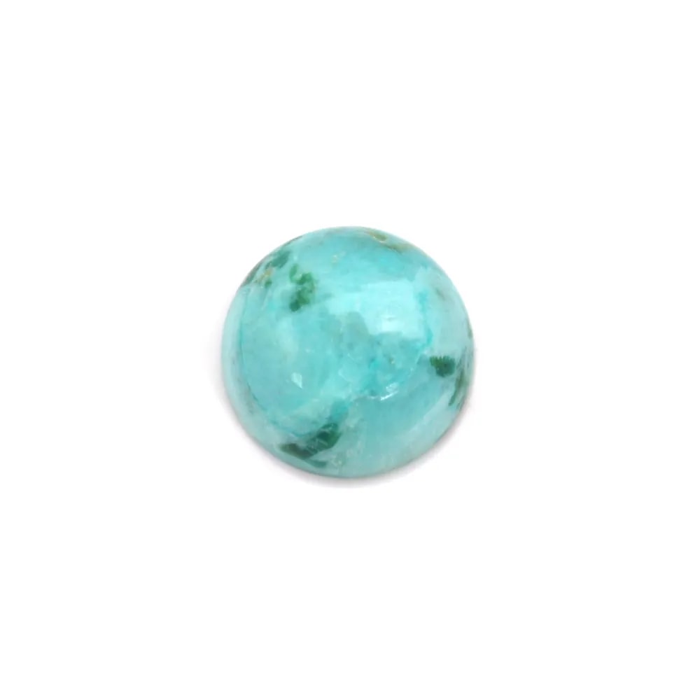 Cabochon Chrysocolle, de forme dome ronde 10mm x 1pc
