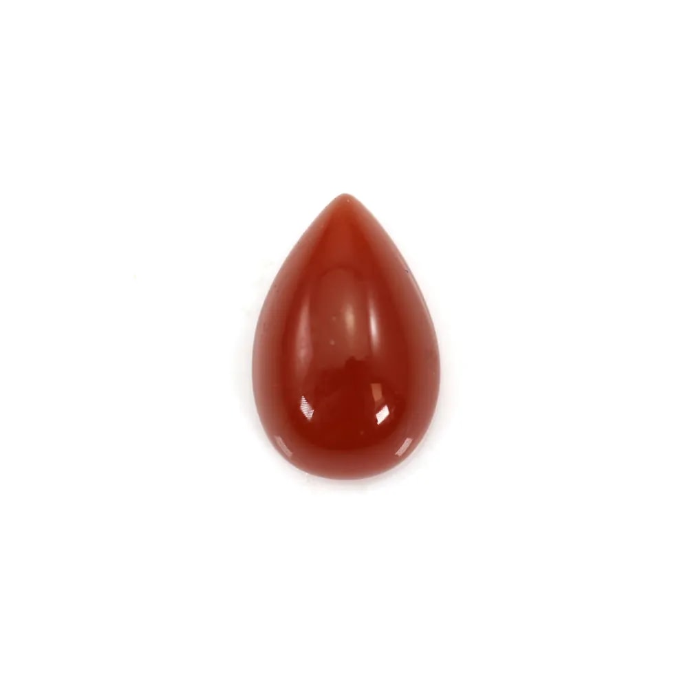 Cabochon cornaline goutte 6x9mm x 2pcs