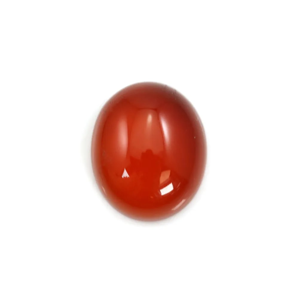 Cabochon cornaline ovale 10x12mm x 4pcs