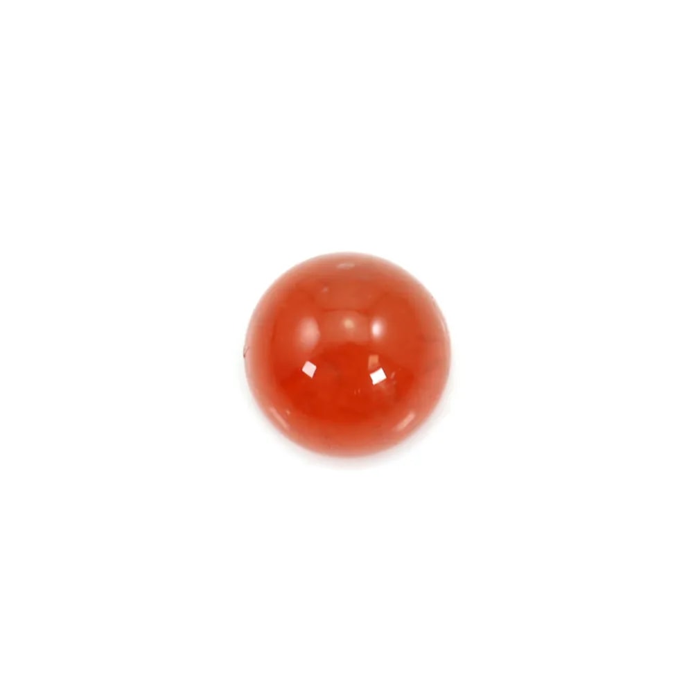 Cabochon cornaline ronde 4mm x 4pcs