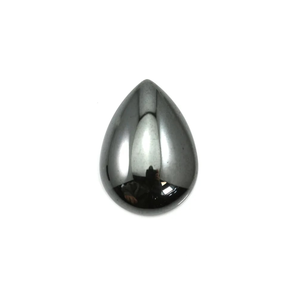 Cabochon hématite goutte 13x18mm x 4pcs