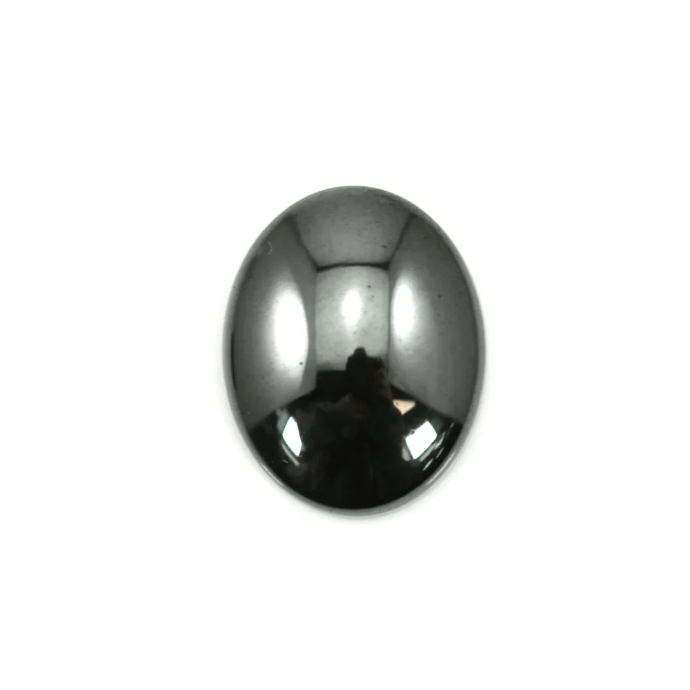 Cabochon hématite ovale 13x18mm x 6pcs