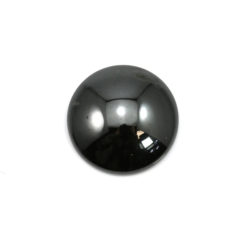 Cabochon hématite rond 20mm x 4pcs
