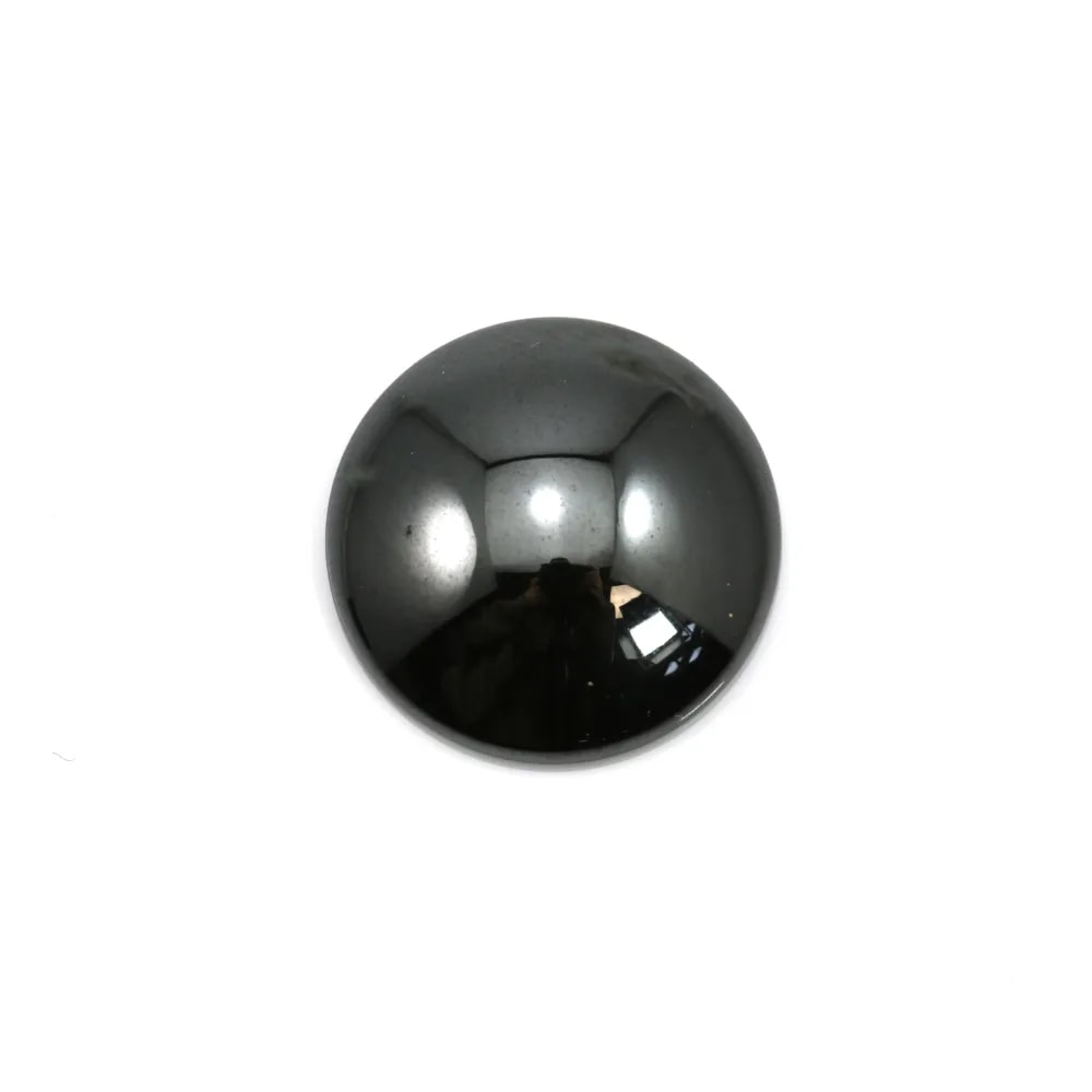 Cabochon hématite rond 20mm x 4pcs