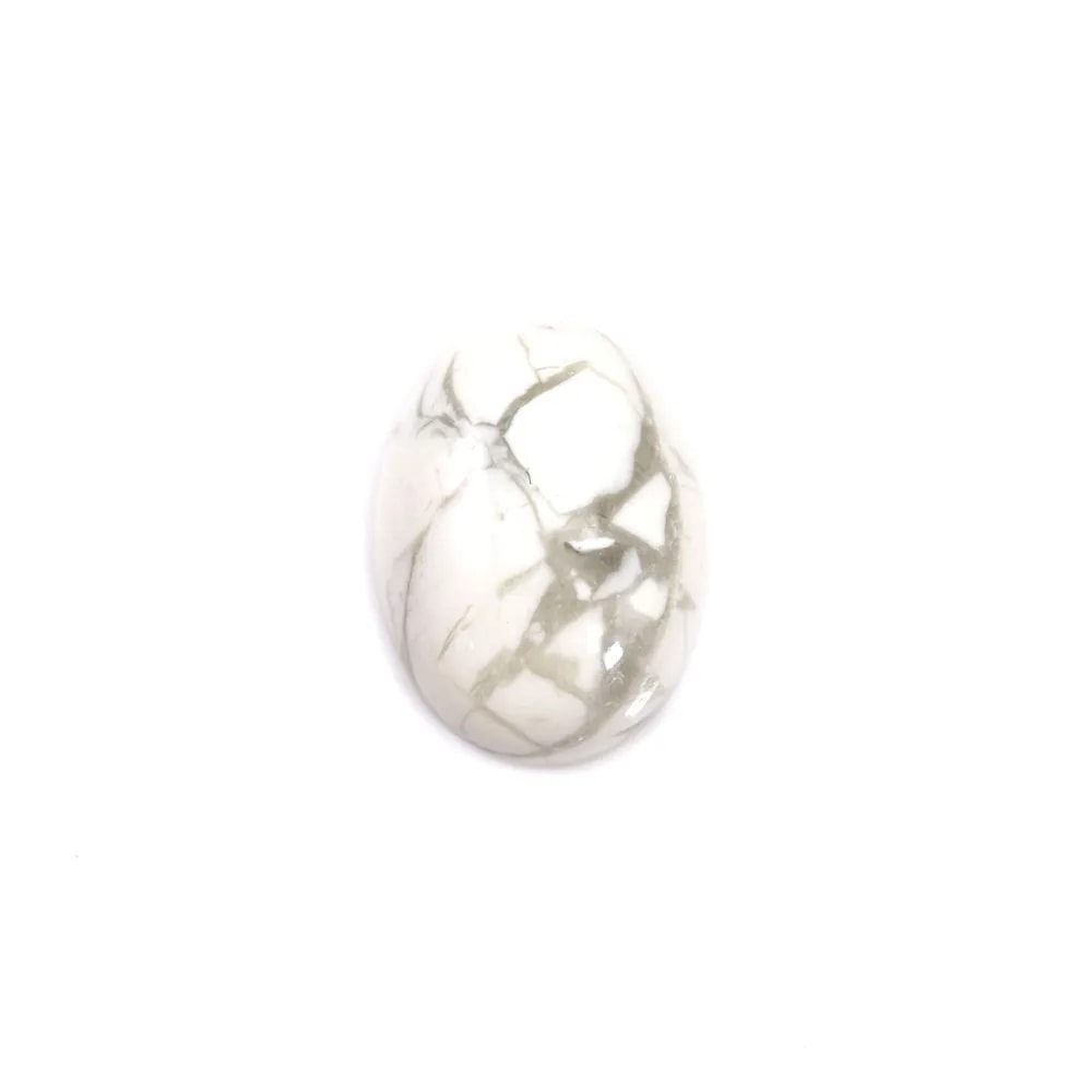 Cabochon howlite ovale 12x16mm x 1pc