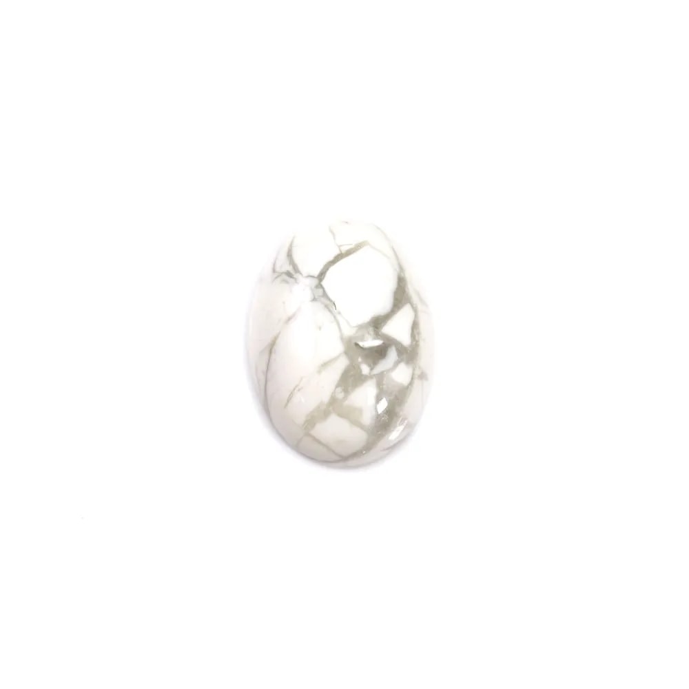 Cabochon howlite ovale 10x12mm x 2pcs